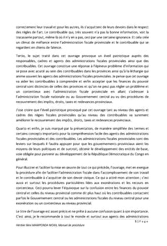 Procédure de recouvrement des impôts provinciaux et le contentieux