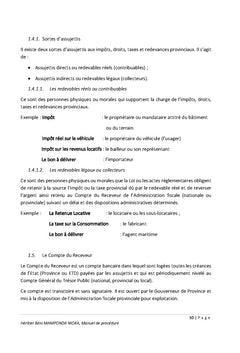 Procédure de recouvrement des impôts provinciaux et le contentieux