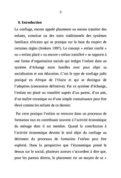 Les déterminants socio-économiques du confiage des enfants (5-17 ans)