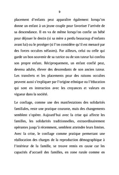 Les déterminants socio-économiques du confiage des enfants (5-17 ans)