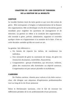 La Gestion de la Mobilité et des Carrières