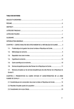 Contribution à la gestion rationnelle des sites Ramsar en R. de Guinée