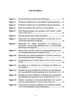 Activité antibactérienne de l'extrait des feuilles d'Aloe Arborescens