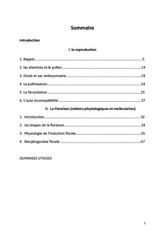 Biologie et physiologie de la reproduction chez les plantes à fleurs