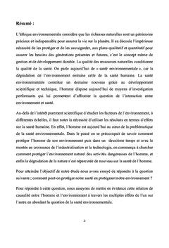L'Analyse du Risque Environnemental sur la Santé Humaine