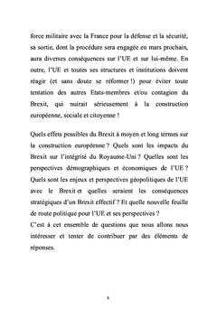 Conséquences du Brexit sur l'UE et le RU et ses perspectives