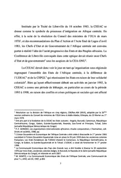 Les déclinaisons de la démocratie dans la pratique de la CEEAC