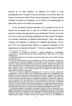 Les déclinaisons de la démocratie dans la pratique de la CEEAC