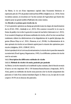 Synthèse bibliographique sur les batteuses-vanneuses à riz