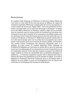 Etude de la vulnérabilité au risque Tsunami en Algérie du Nord
