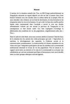 Monographie sur les Peuples Autochtones Pygmées du Tanganyika