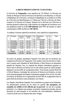Monographie sur les Peuples Autochtones Pygmées du Tanganyika