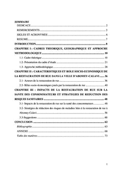 Restauration de rue et santé des populations