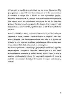 Restauration de rue et santé des populations