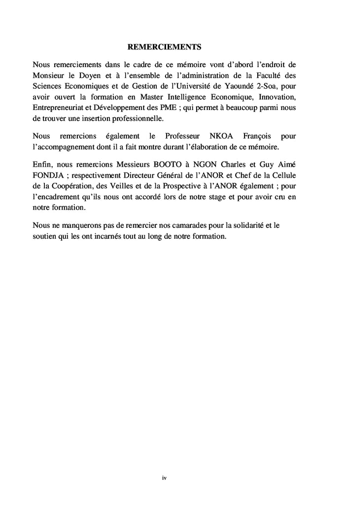 Mise à niveau et normalisation