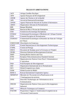 Mise à niveau et normalisation