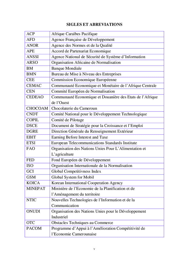 Mise à niveau et normalisation
