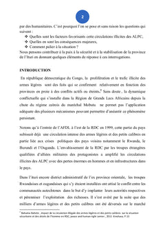 Circulation illicite des armes légères en territoire de Djugu:Est RDC