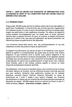 OUTIL D'INSERTION PROFESSIONNELLE sport et animation