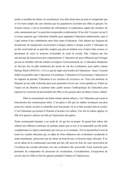 EDUCATION CHEZ LES SARA-KABA DU TCHAD