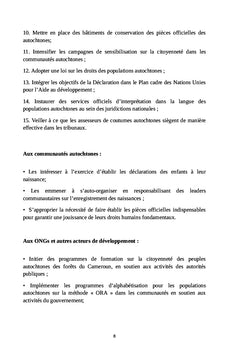 La citoyenneté des peuples autochtones des forêts du Cameroun
