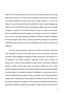 Approche interdisciplinaire en traduction des métaphores