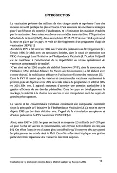 Etude sur la gestion des vaccins