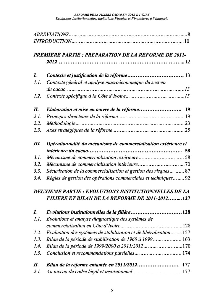 Réforme de la filière cacao en Côte d'Ivoire