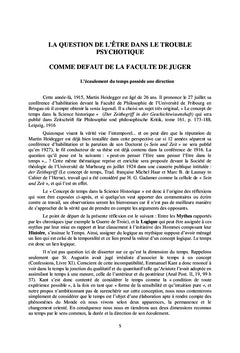 La question de l'être dans le trouble psychotique