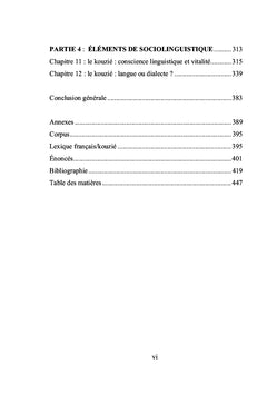 Description linguistique et sociolinguistique du kouzié