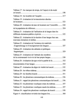 Description linguistique et sociolinguistique du kouzié