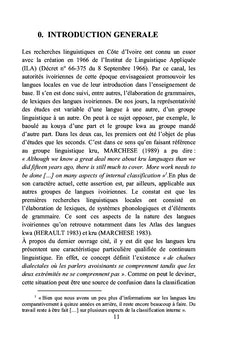 Description linguistique et sociolinguistique du kouzié