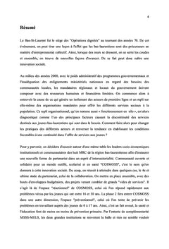 La concertation intersectorielle appliquée au partenariat social