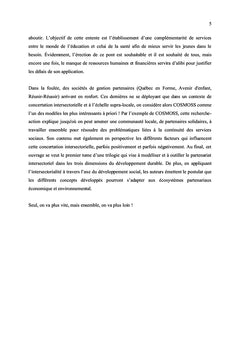 La concertation intersectorielle appliquée au partenariat social