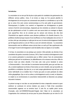 La concertation intersectorielle appliquée au partenariat social