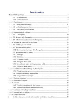 Les biocéramiques de fluorapatite calco-magnésienne
