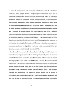 Etat et caractéristiques de la végétation et de la flore au BÉNIN