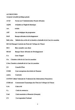 BLANCHIMENT DE CAPITAUX ET FINANCEMENT DU TERRORISME