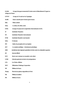 BLANCHIMENT DE CAPITAUX ET FINANCEMENT DU TERRORISME