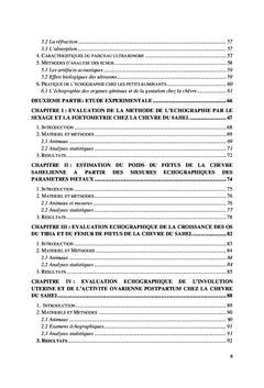 Application de l'échographie à la reproduction de la chèvre du Sahel
