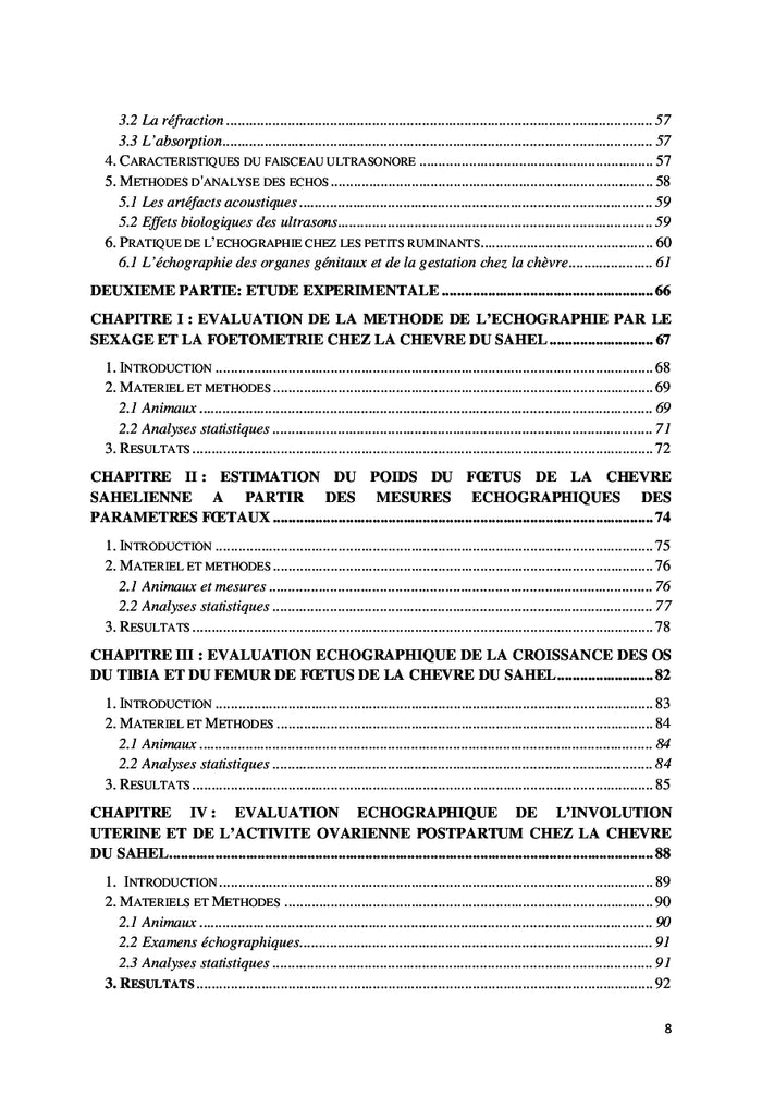 Application de l'échographie à la reproduction de la chèvre du Sahel