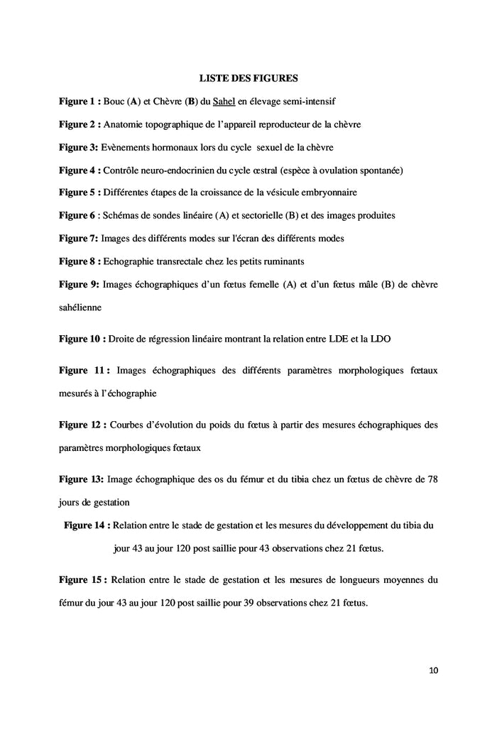 Application de l'échographie à la reproduction de la chèvre du Sahel
