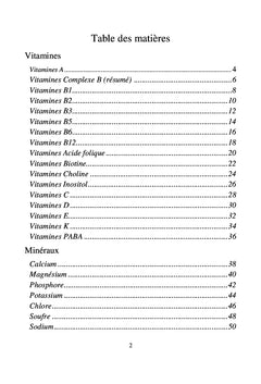 ABC des vitamines, minéraux et oligo-éléments
