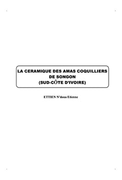 La céramique des amas coquilliers de Songon (Sud-Côte d'Ivoire)