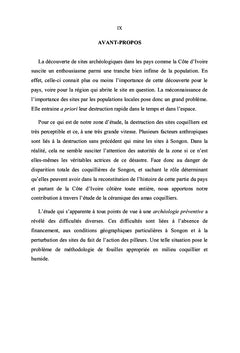 La céramique des amas coquilliers de Songon (Sud-Côte d'Ivoire)