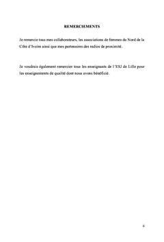 L'implication des femmes du Nord de la Côte d'Ivoire