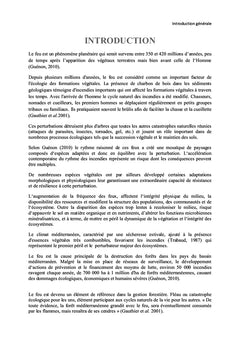 Les feux de forêt et la biodiversité.