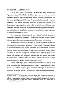 Déchet, Déchéance et Création poétique