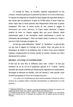 Déchet, Déchéance et Création poétique