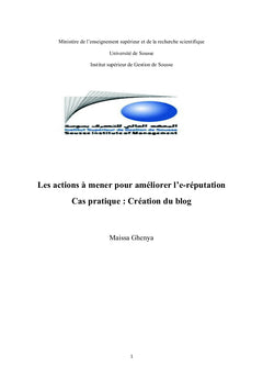 La gestion d'e-réputation dans une chaîne hôtelière. Cas ELMOURADI